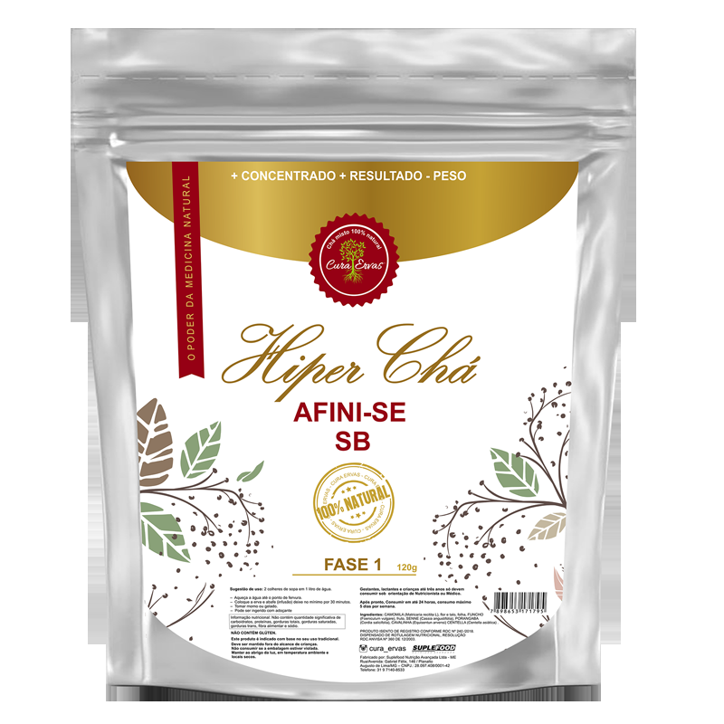 HIPER CH� AFINE-SE SB FASE 1 - 120 gramas <br> - Ch�s e Ervas - <br> - R$ 31,50